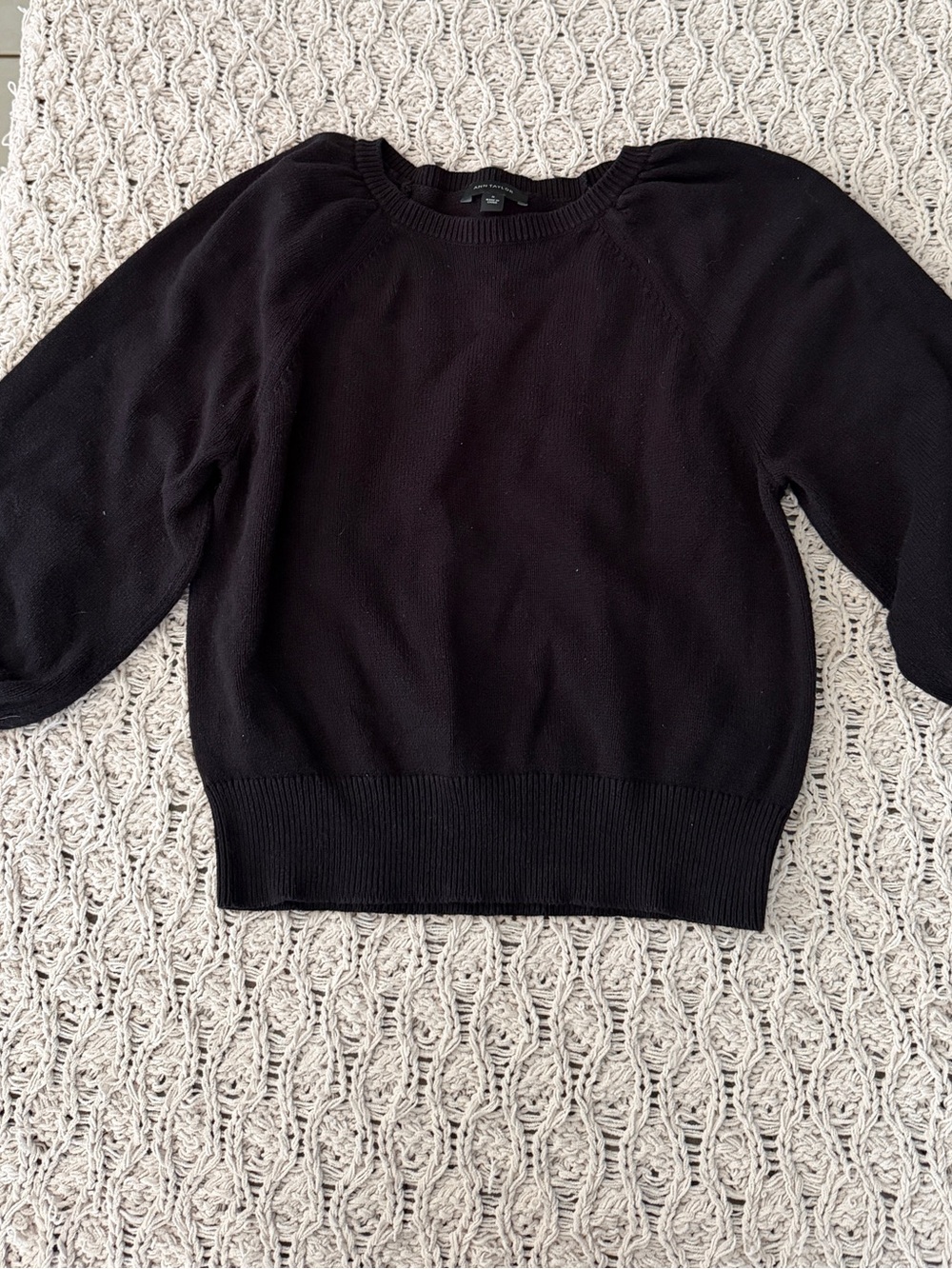 Ann Taylor Black Crewneck Sweater